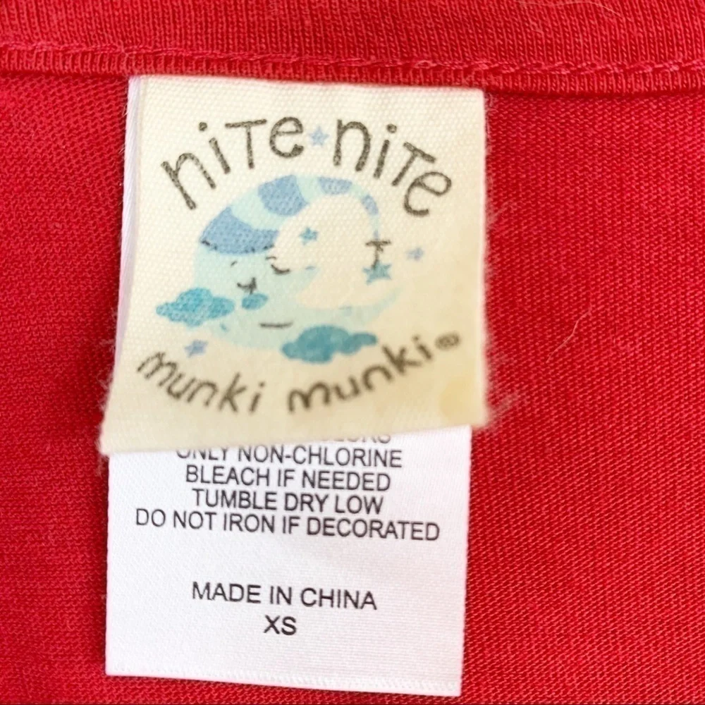 𝅺NITE Nite Munki Munki Santa Long Sleeve Pajama Top